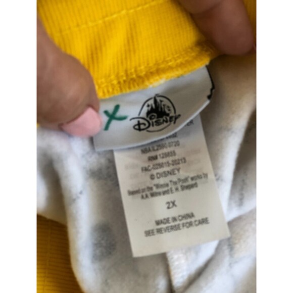 Disney Yellow Winnie the Pooh Cropped Cotton Loungewear Sweatpants 2X - Picture 12 of 14
